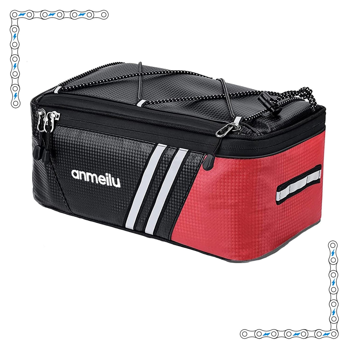eBike Black and Red Rear Cargo Bag for ebike - Accessories - EBIKE|ACCES|0446 eBike Super Shop