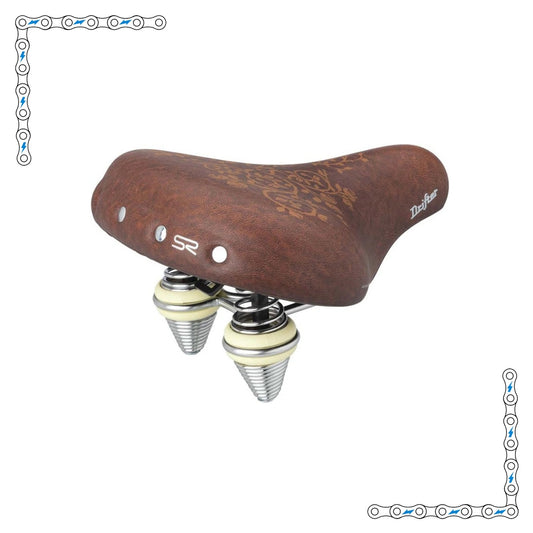 eBike Brown Floral Gel Seat for Ebike