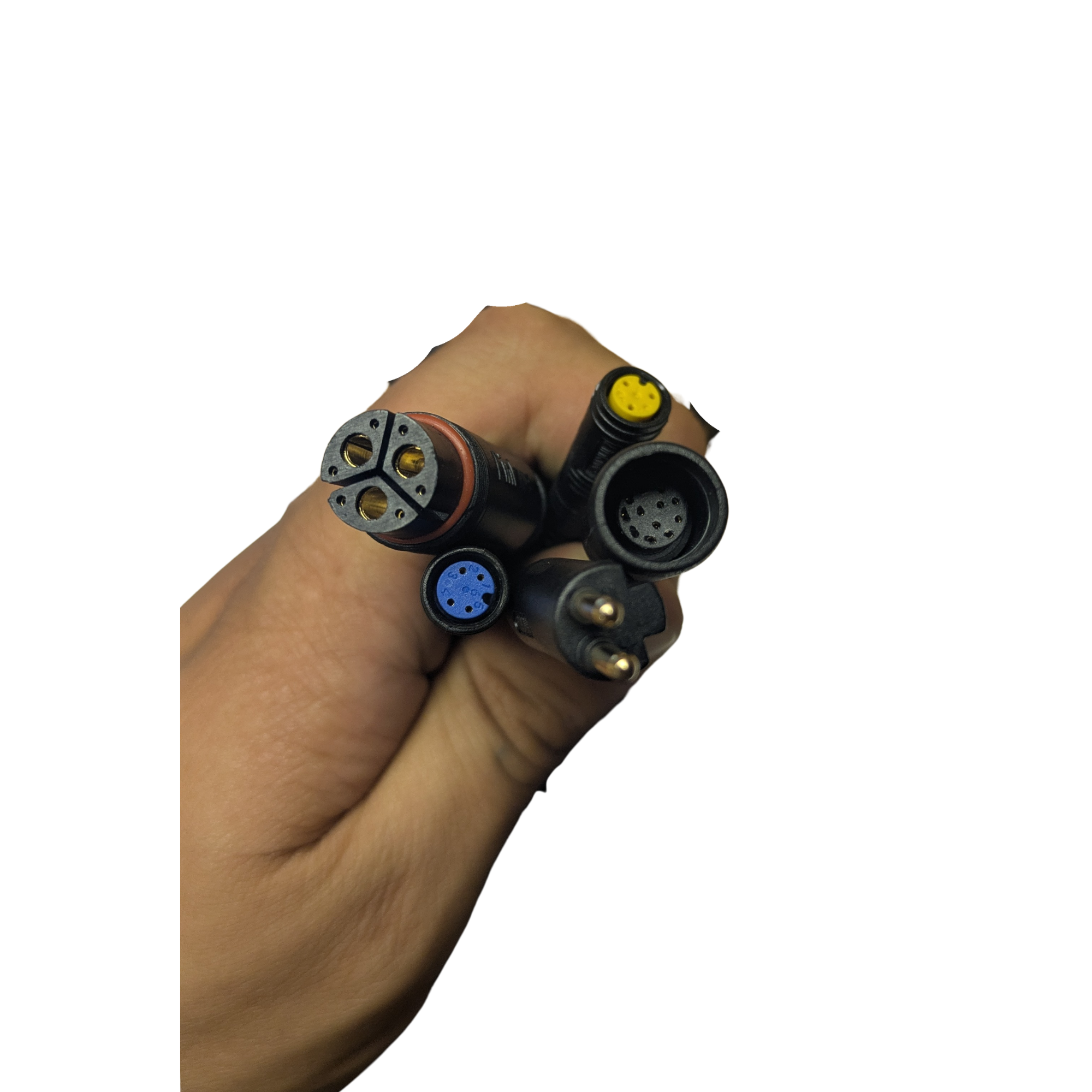 Close-up view of the Macfox X2 eBike controller (old version), showing wiring connections and electronic components.