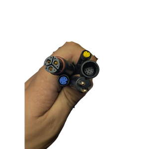 Close-up view of the Macfox X2 eBike controller (old version), showing wiring connections and electronic components.