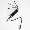 Front view of the Super73 Z Miami Series eBike controller showing wiring harness and connectors against a white background.