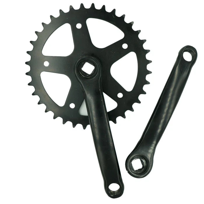 Alt text: 140mm crank set for Super73 S1 and Z1 eBikes, shown as a pair of metal crank arms with pedal holes, designed for electric bike drivetrain replacement.