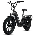 Gray eBike CYKE Collie Cargo electric cargo bike with 48v 750w motor and mini fat tires, side view product image