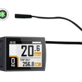 BC182 eBike display mounted on handlebars, showing digital screen interface, compatible with BAFANG and EUNORAU ENA kits