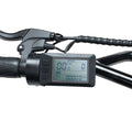 Close-up of the Macfox display screen on the X7 and X7L e-bike, showing speed, battery level, and other ride information.