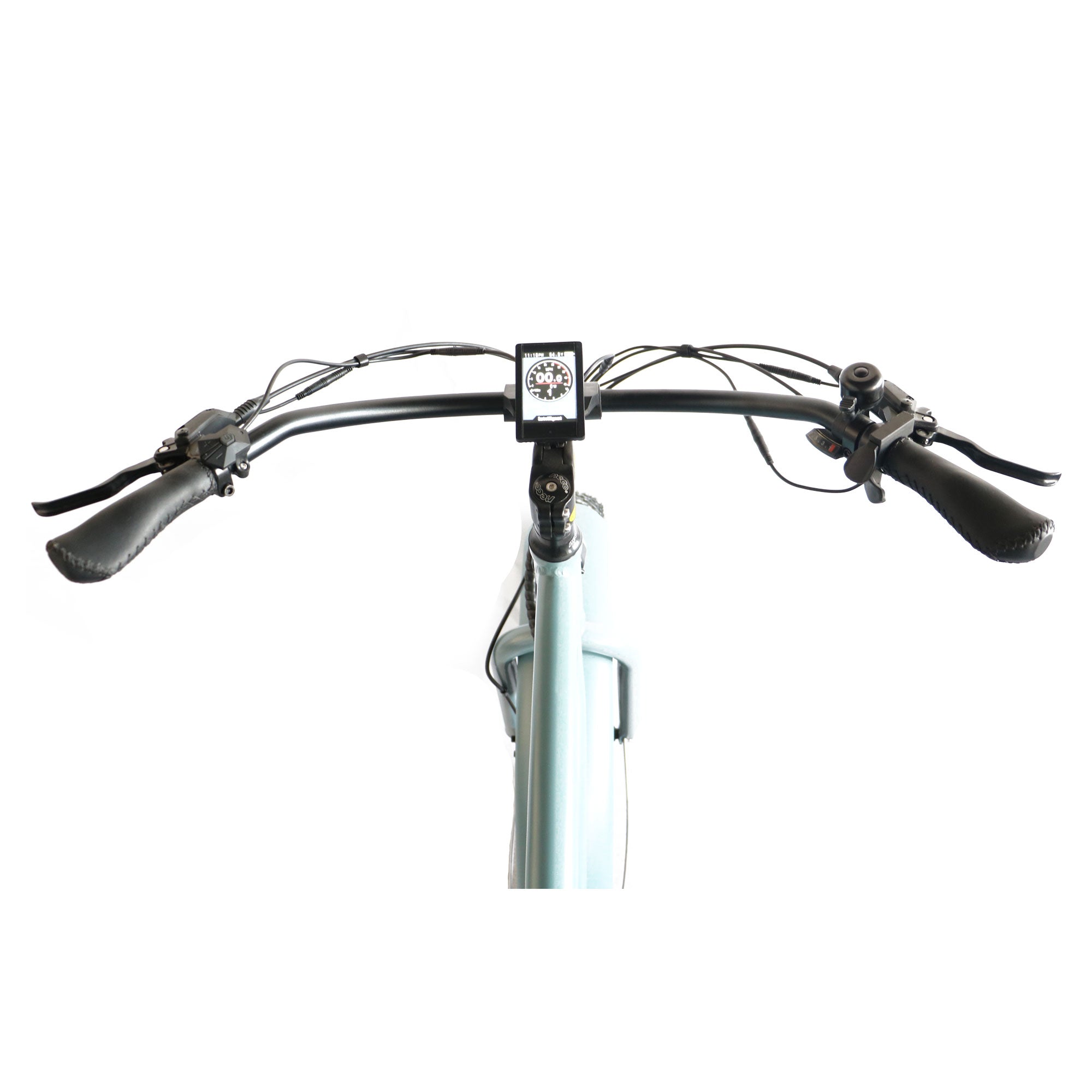 A 26x4 fat tire step-thru beach cruiser electric bike with a 52v battery, shown in a side profile.