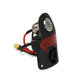 A Fiido electric bike battery shell compatible with D11 and D21 models, shown in a product image with a sleek, rectangular black casing and connector ports visible.