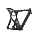 Black Macfox X2 eBike frame, side view, isolated on white background