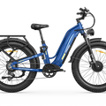 Blue Freesky Ranger Air M-540 electric bike, side view, against a white background