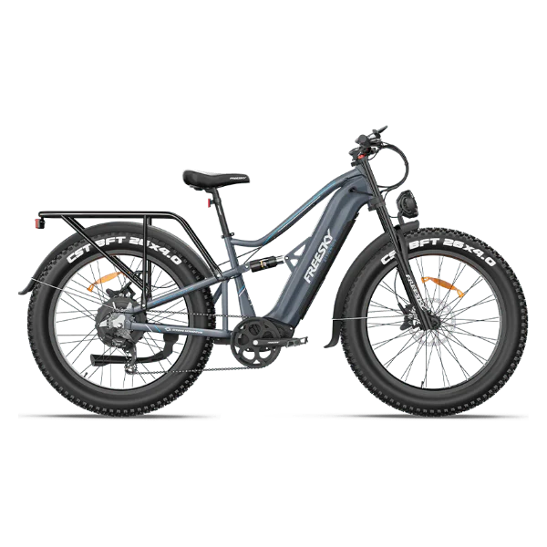 Blue Freesky Swift Horse Pro X-6E electric bike, side view, showcasing frame design and components