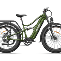 Green Freesky Swift Horse Pro X-6E electric bike, side view, displayed on a white background