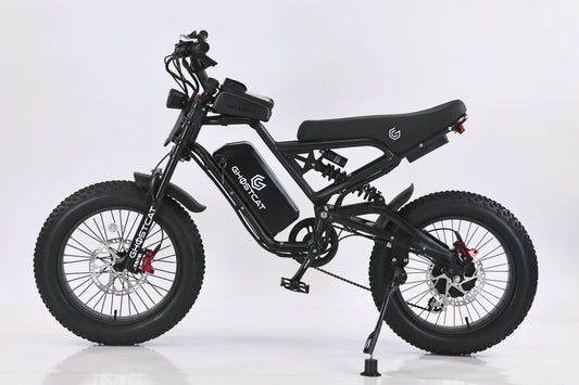Dark purple eBike Ghostcat F3.3 side view against a plain background
