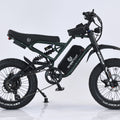 Army green eBike Ghostcat F3X.2 side view, showcasing frame design and features
