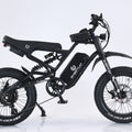 Black eBike Ghostcat F3X.2, side view, blackout edition, displayed on a white background.