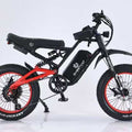 Red eBike Ghostcat F3X.2 side view, showcasing frame design and features