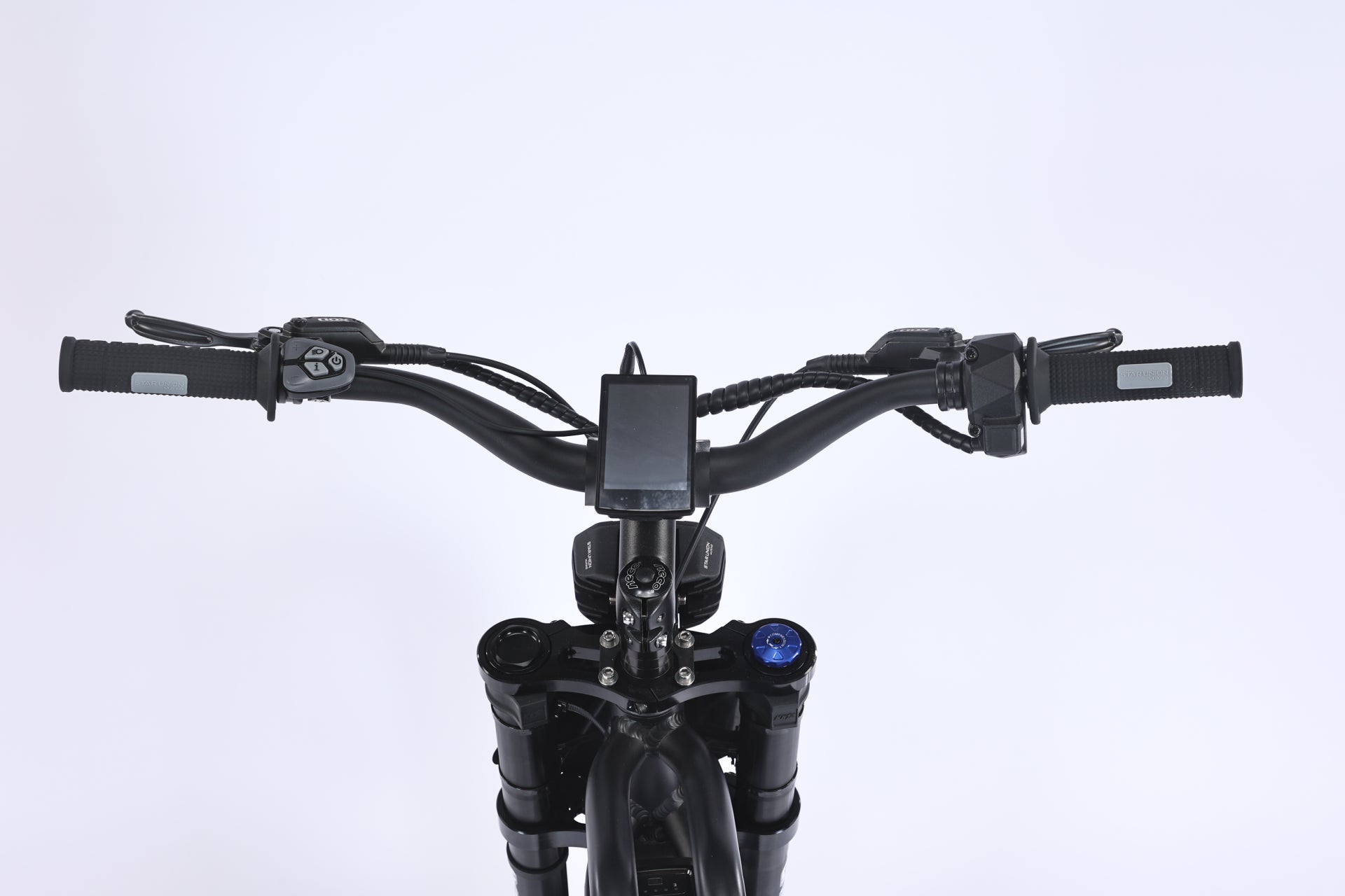 A black eBike Ghostcat F4X Hunter displayed from a side angle, showcasing its rugged frame, thick tires, and integrated battery against a plain background.