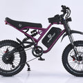 Dark purple eBike Ghostcat F4X shown from the side, highlighting its sleek frame, thick tires, and modern design features.