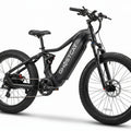 Blackout view of the Ghostcat Saber S1 eBike, highlighting its sleek frame and modern design features.