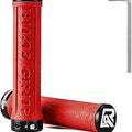 Red RockBros eBike grips with textured surface, shown in a close-up product image.