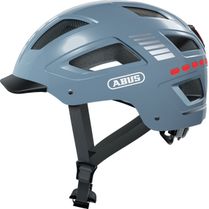 Abus Hyban 2.0 LED eBike helmet in large size, blue color, displayed in-store