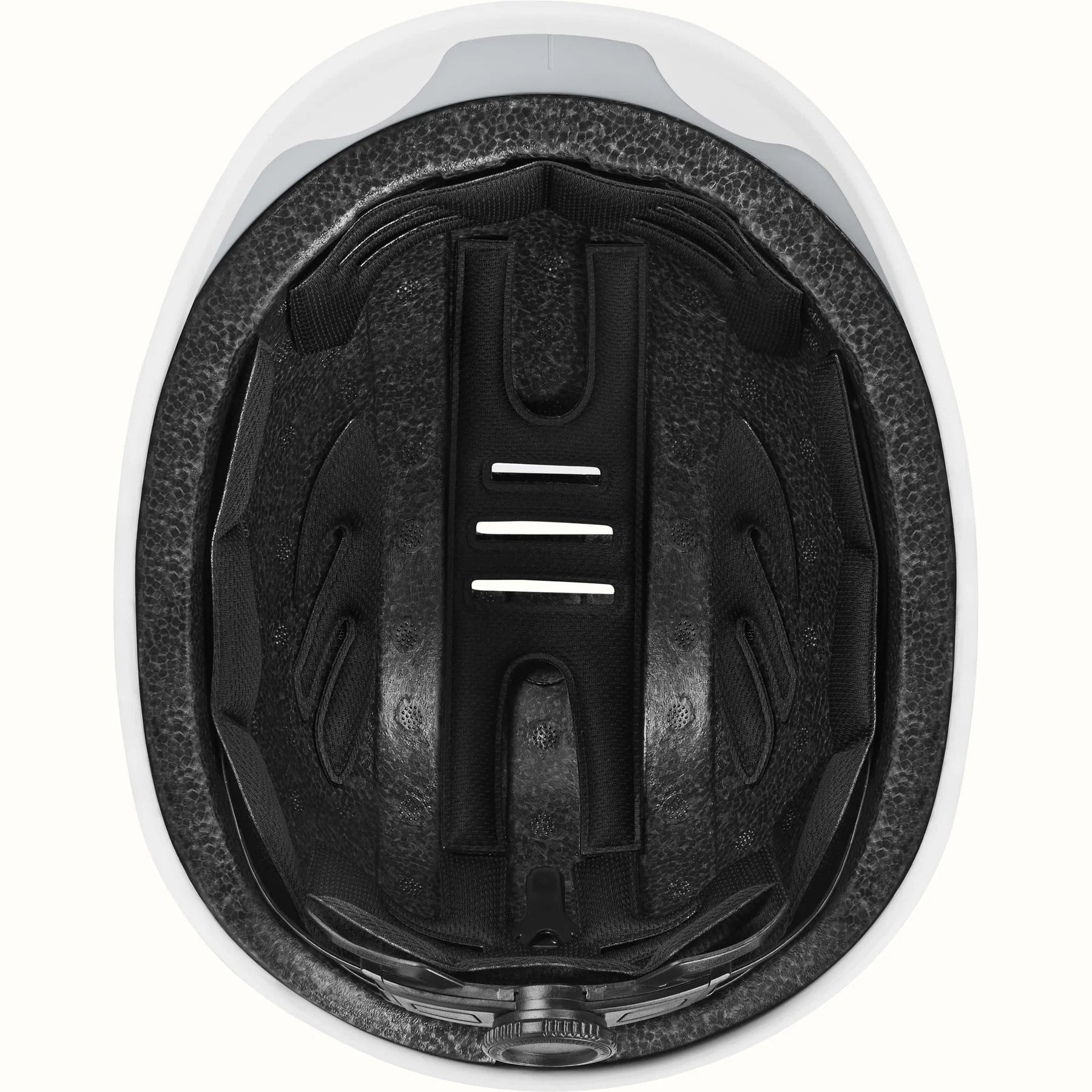 Matte bone Retrospec Remi eBike helmet, side view, with adjustable straps and ventilation holes