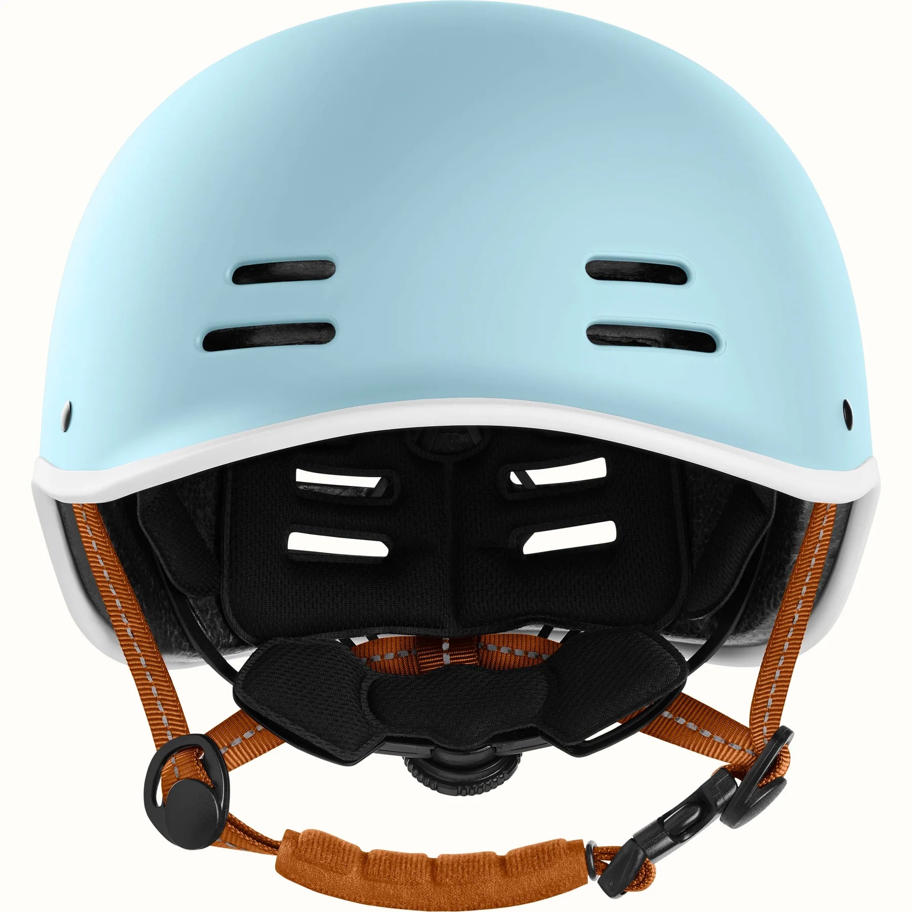 Matte cool mint Retrospec Remi eBike helmet, side view, with adjustable straps and ventilation holes