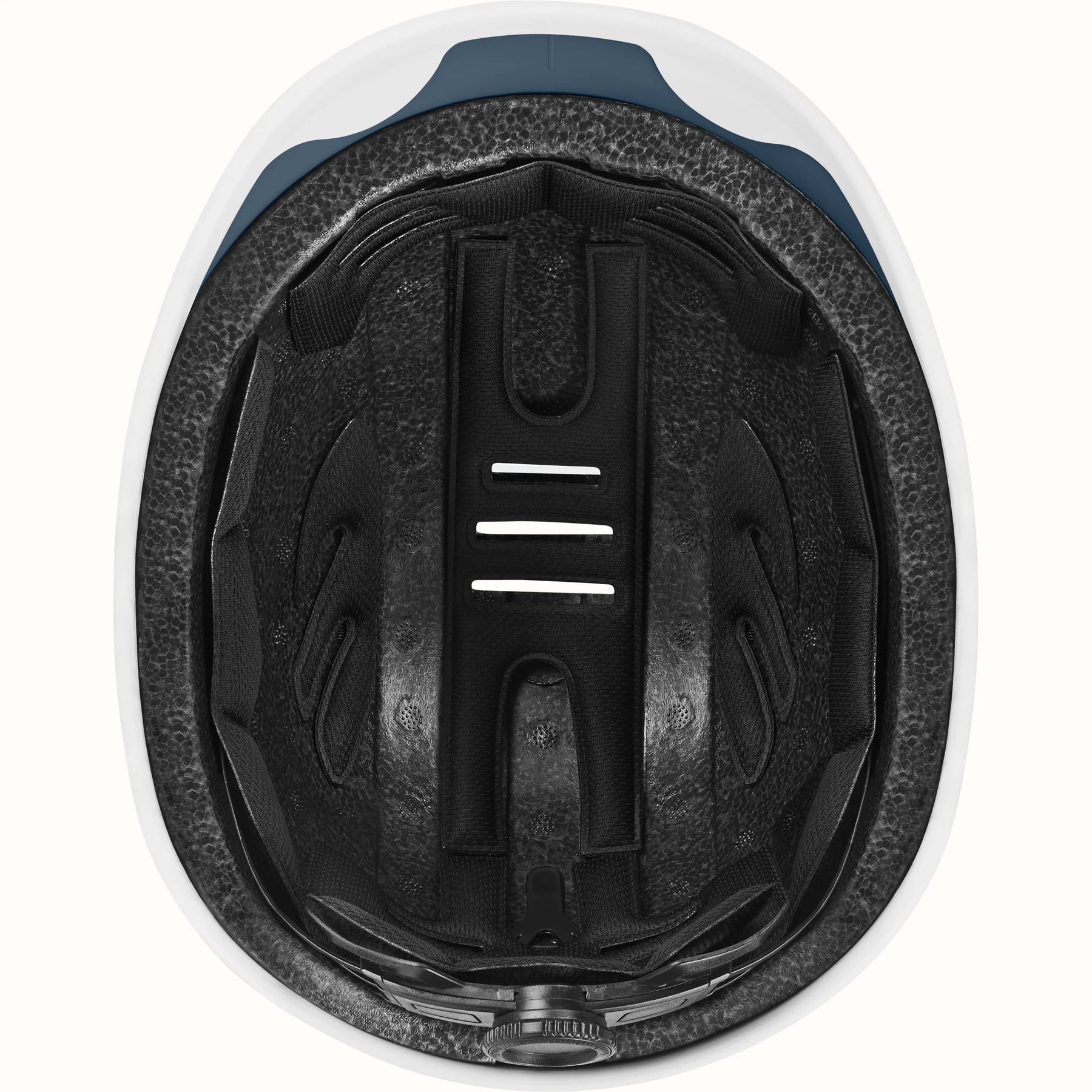 Matte navy Retrospec Remi eBike helmet, side view, with adjustable straps and ventilation holes