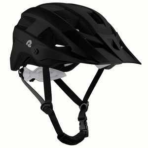 Matte black Retrospec Rowan mountain bike helmet for eBikes, side view, size adjustment dial visible