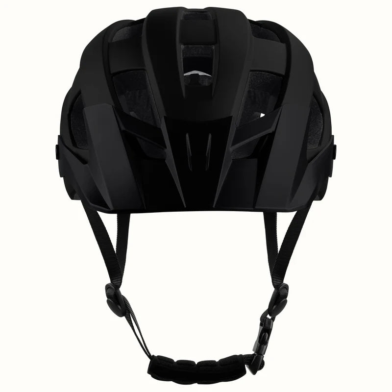 Matte black Retrospec Rowan mountain bike helmet for eBikes, side view, size 5