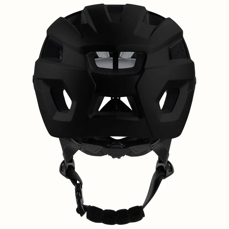 Matte black Retrospec Rowan mountain bike helmet for eBikes, side view, size 6