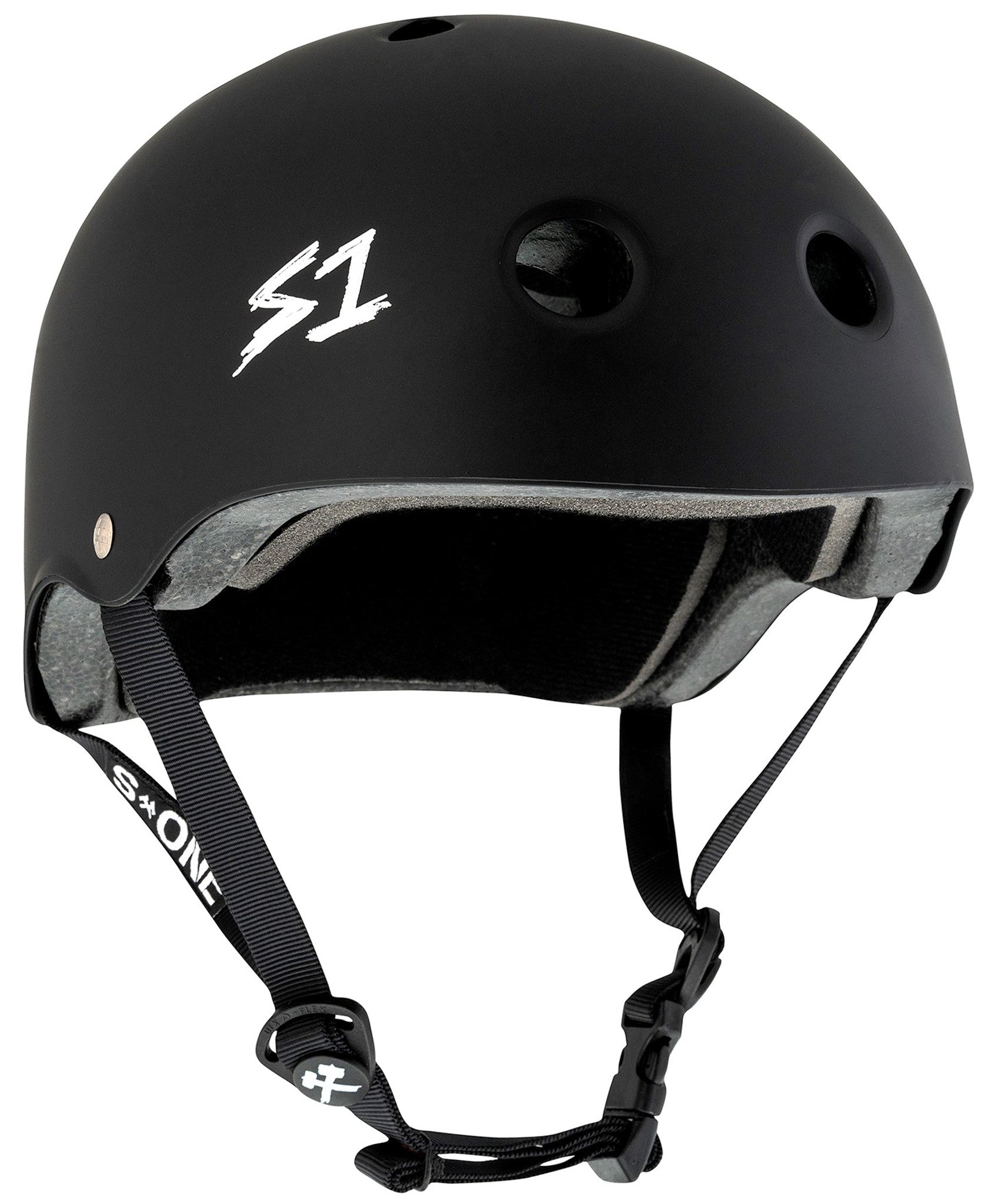 Black S1 Lifer eBike helmet in large size, side view, against a white background