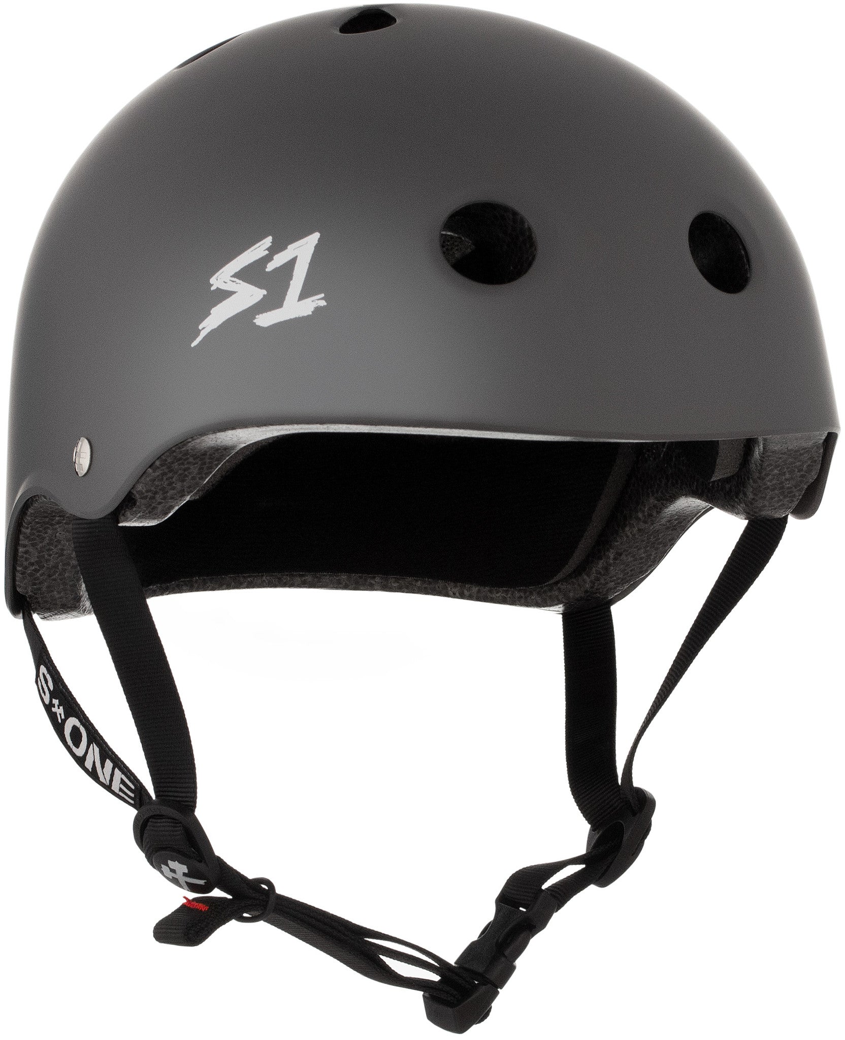 Dark grey S1 Lifer eBike helmet in X-Large size, side view against a plain background.