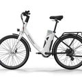 White HIMIWAY A3 urban electric commuter bike, side view, displayed on a plain background.