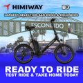 Black Himiway B3 eBike, ready to ride, side view against a plain background