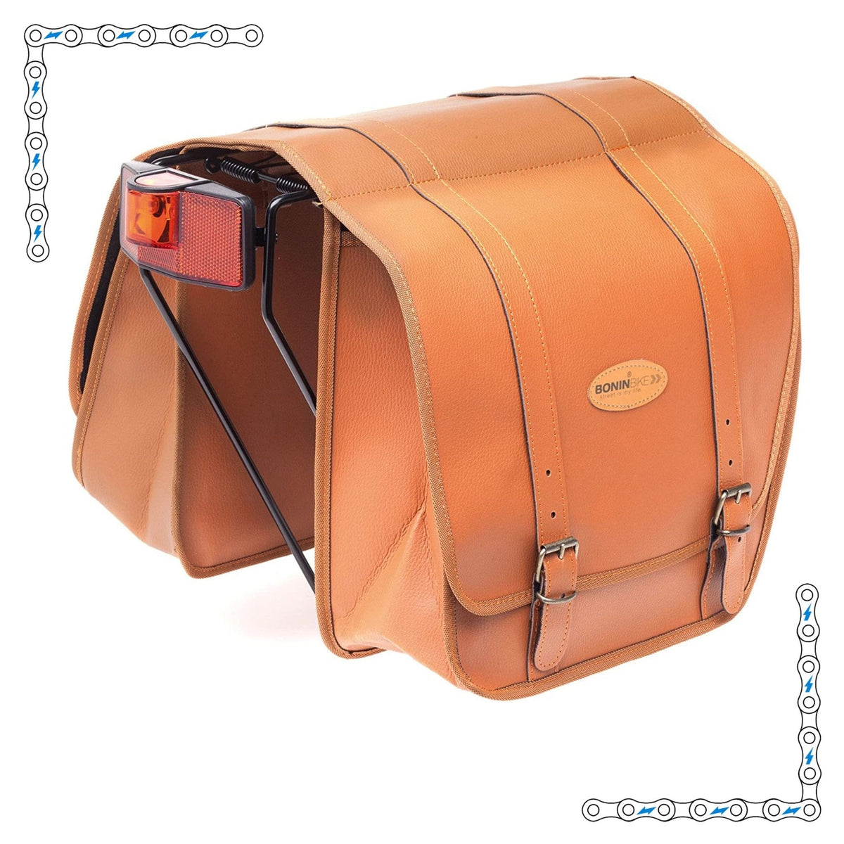 eBike Honey Leather Saddle Bags for ebike - Accessories - EBIKE|ACCES|0428 eBike Super Shop