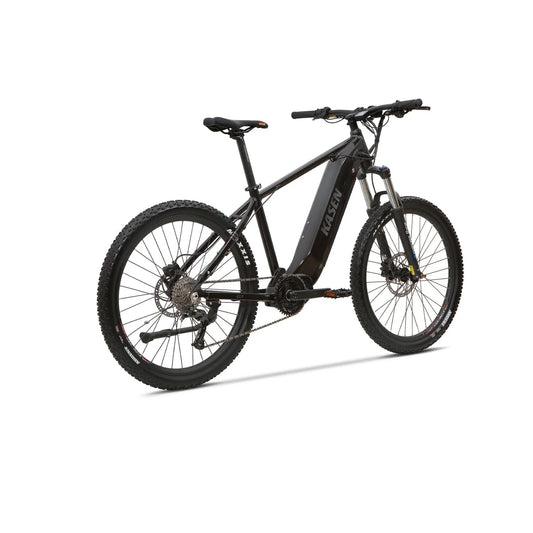 Black Kasen K2.0 500W eBike in a box, product image showing 15AH and 20AH battery options.