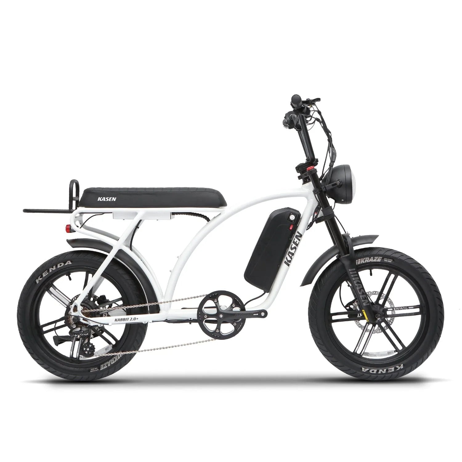 Kasen Kabbit 2.0 Plus eBike in Retro Blue, packaged inside a white box