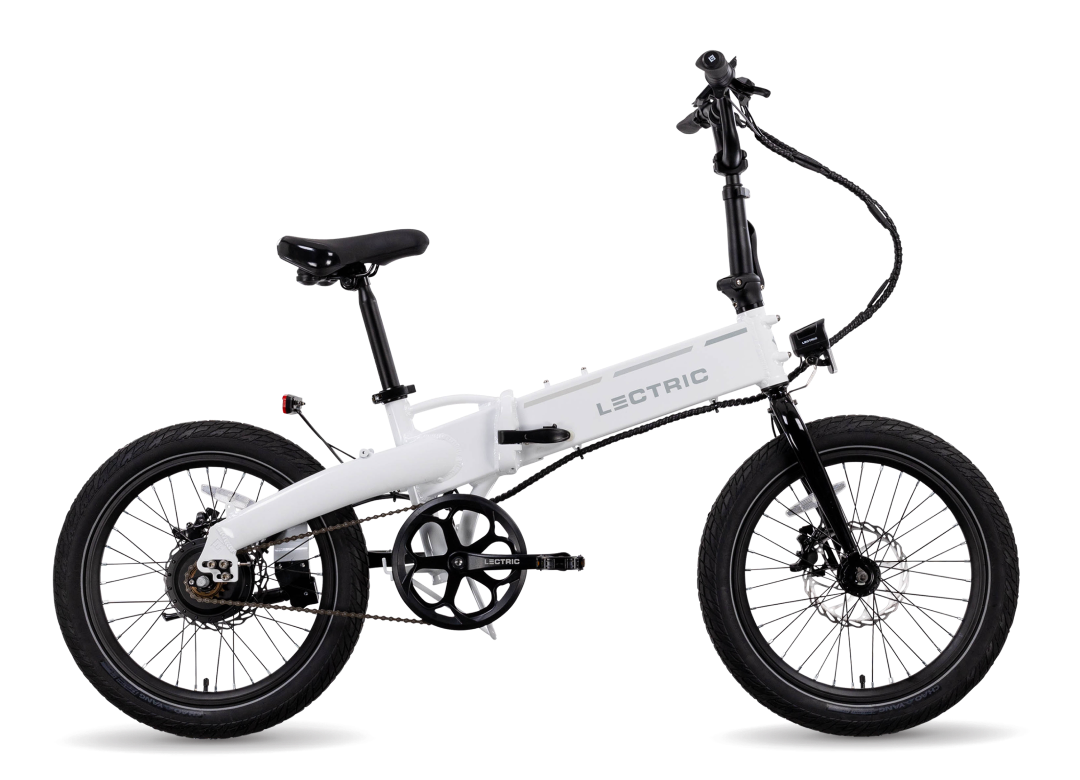 Lectric XP Lite 2 electric bike in Arctic White, side view, against a plain background