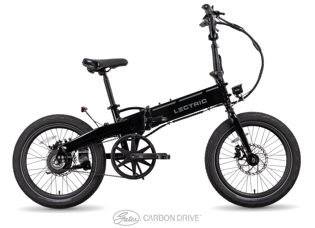 Lectric XP Lite 2 electric bike in Jet Black, side view, against a white background