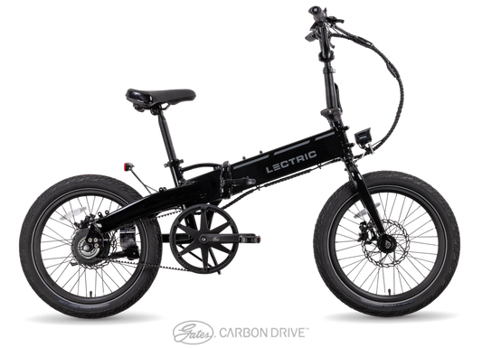 Lectric XP Lite 2 electric bike in Jet Black, side view, against a white background