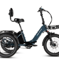 Lectric XP Trike 2 electric tricycle in Dusk Blue, side view, product image