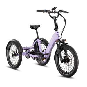 Lectric XP Trike2 electric tricycle in Lavender Haze, front three-quarter view
