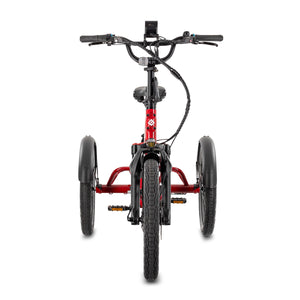 Lectric XP Trike2 electric tricycle in Phoenix Red, front view