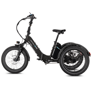 Lectric XP Trike 2 electric tricycle in Tempest Gray, side view, product image