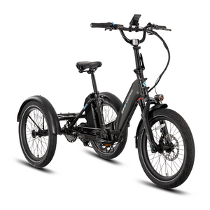 Lectric XP Trike 2 electric tricycle in Tempest Gray, side view, product image