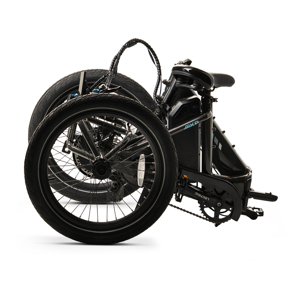 Lectric XP Trike 2 electric tricycle in Tempest Gray, side view, product image