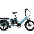 Lectric XPedition 2 eBike in Raindrop Blue, side view, displayed against a white background