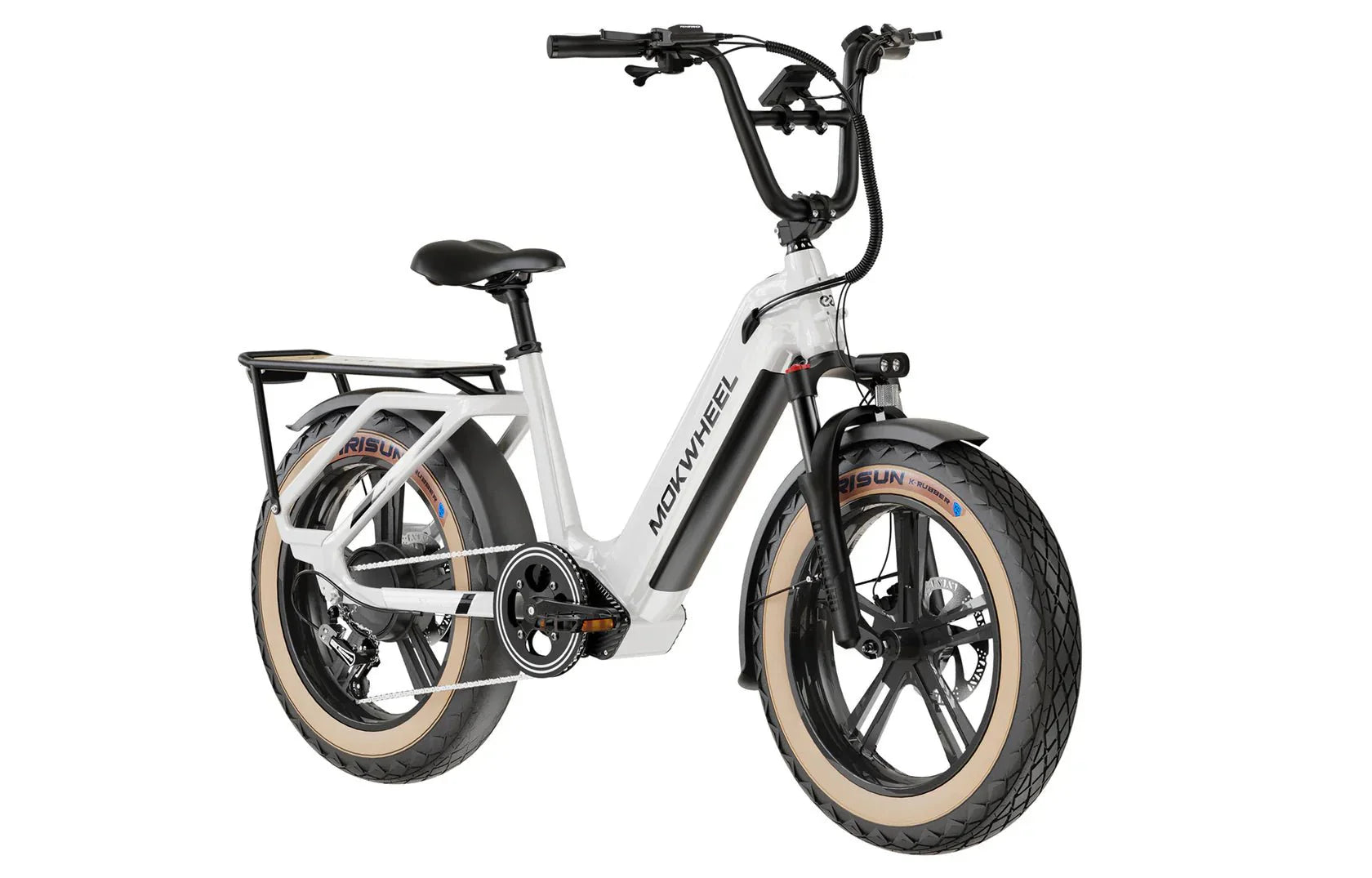 White Mokwheel Scoria eBike, side view, model 8511166, against a plain background.