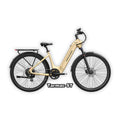 Mokwheel Tarmac ST eBike in Hazelnut Yellow color, shown in its box with packaging materials