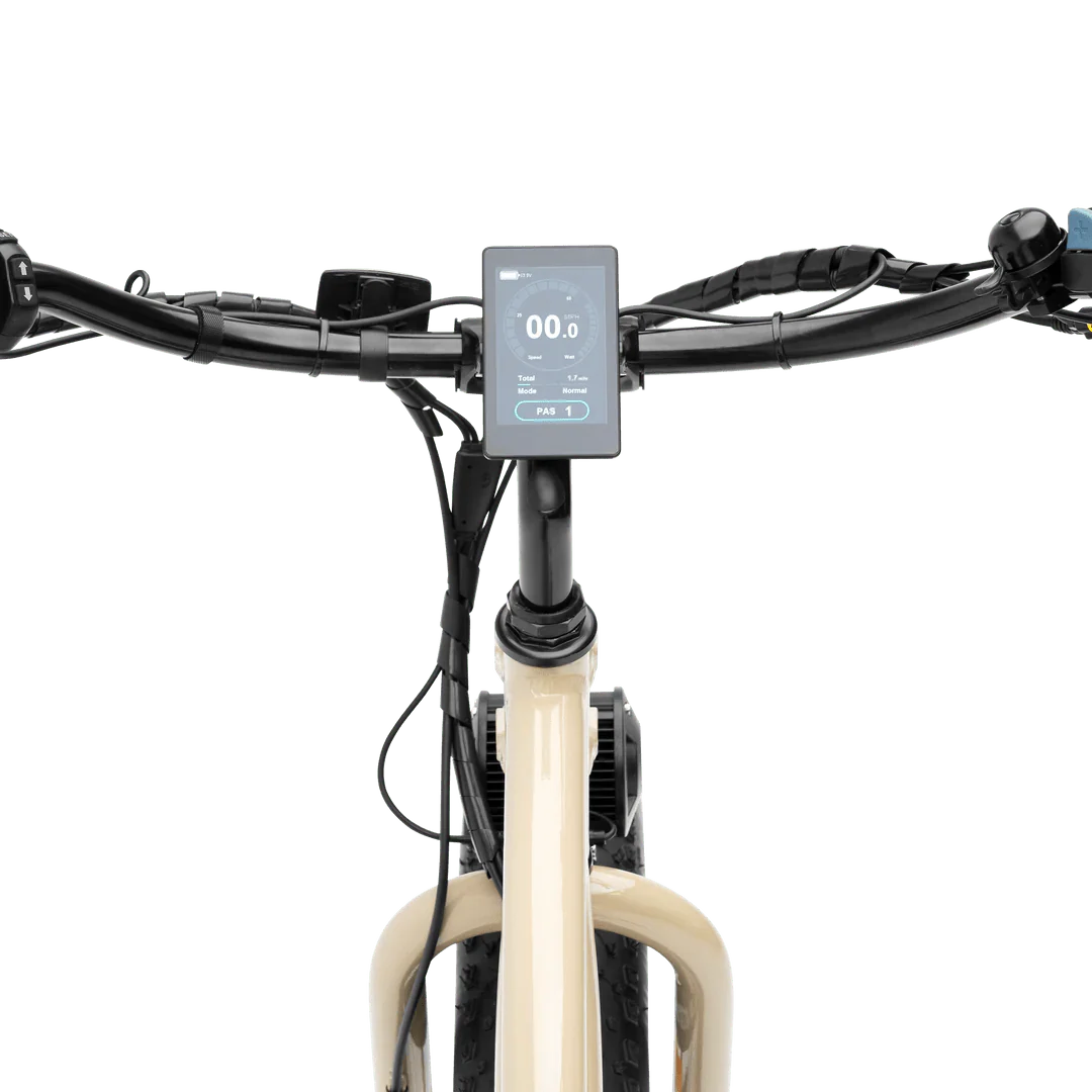 Black eBike MURF Alpha Cargo Fat Tire Beach Cruiser 52v, side view, displayed against a plain background